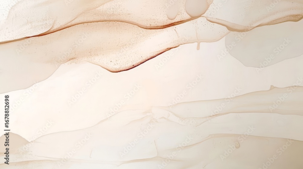 Poster elegant beige fluid art background featuring abstract ink drops and subtle canvas texture design