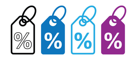 Editable discount badge vector icon. Part of a big icon set family. Perfect for web and app interfaces,