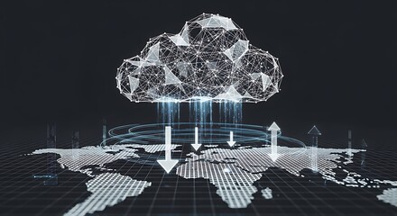 Global data transfer with abstract cloud and digital network