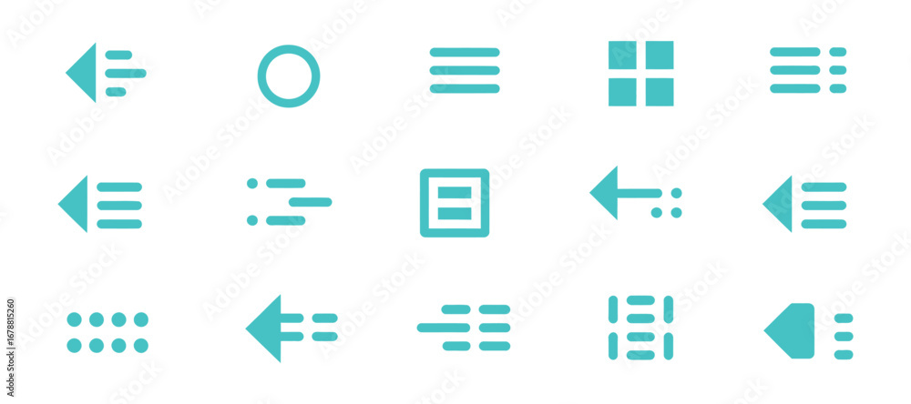 Aufkleber set of media and web icons in line style. vector illustration. ui ux interface icons