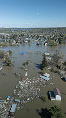 Global warming,climate change.Tsunami.Storms and destruction.Floods on the planet.The apocalypse, catastrophes.Natural disasters the riot.The remnants of human life are floating in dirty water.The end