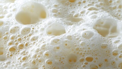 Close-up of frothy, bubbly white substance