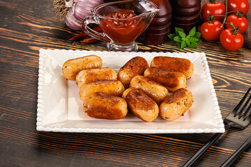 Roasted chicken mini sausages for breakfast