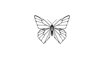 Obraz premium Butterfly Icon in a Geometric Style