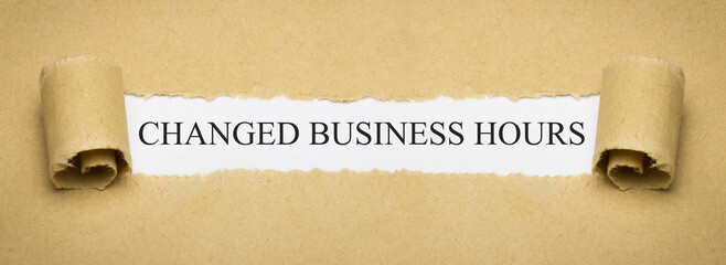Changed Business Hours