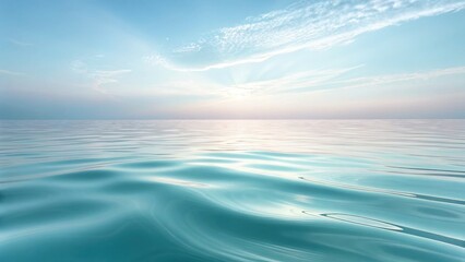 Obraz premium Minimalist water-inspired background with soft ripples and blue gradients, calm and modern for design use.