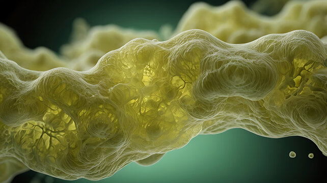macro texture of thick yellowish-green mucus with subtle clumps and organic patterns. Lung issues. Pulmonology. Medical laboratory visualization. Scientific background. Biopsy.