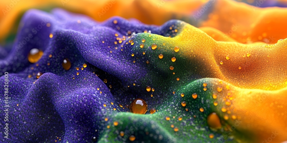 Poster abstract wave tapestry in digital art interface featuring vibrant colors and fluid gradients