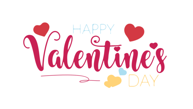 Happy Valentine's Day Celebrate Love and Affection with this Vibrant Design