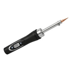 Fototapeta premium Black electric soldering iron with copper tip and led indicators