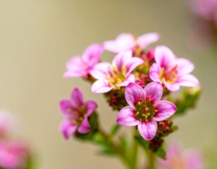 Obraz premium Close-up of delicate pink flowers