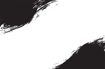Black and White Brush Stroke Texture | Abstract Grunge Paint Background | Modern Ink Design