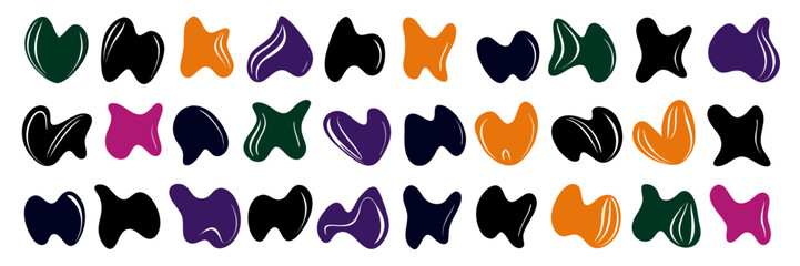 Collection of Abstract Colorful Shapes, Design Elements, Vector Illustrations