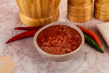 Sweet and sour chili sauce with pineapple