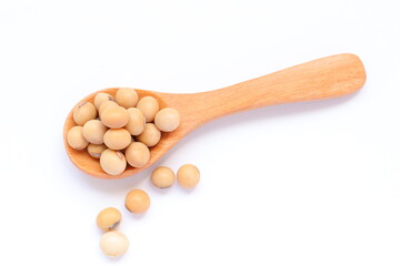 wooden spoon with lentils