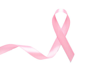 Cinta de concientización simple Rosa sobre fondo blanco neutro
