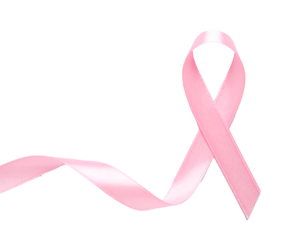 Cinta de concientización simple Rosa sobre fondo blanco neutro