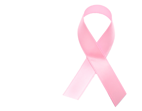 Cinta de concientización simple Rosa sobre fondo blanco neutro