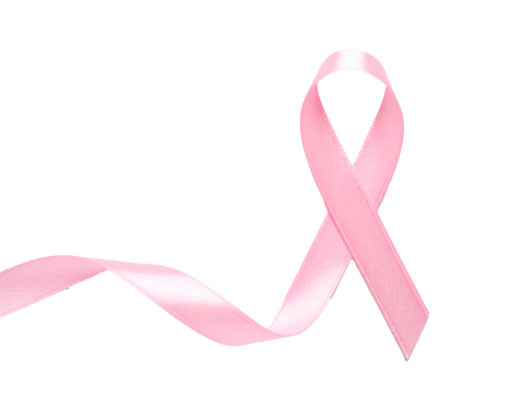 Cinta de concientización simple Rosa sobre fondo blanco neutro