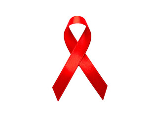Cinta de concientización simple Rojo sobre fondo blanco neutro