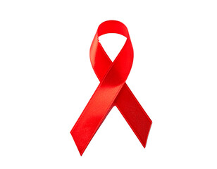 Cinta de concientización simple Rojo sobre fondo blanco neutro