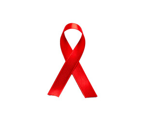 Cinta de concientización simple Rojo sobre fondo blanco neutro
