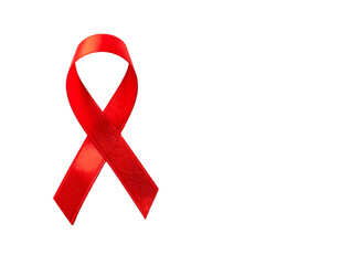 Cinta de concientización simple Rojo sobre fondo blanco neutro