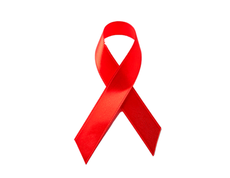 Cinta de concientización simple Rojo sobre fondo blanco neutro