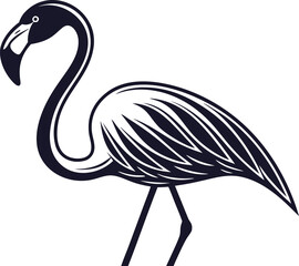 Fototapeta premium Flamingo Illustration. Pink Flamingo Artwork. Tropical Flamingo Drawing. Realistic Flamingo Illustration. Standing Flamingo Artwork. Flying Flamingo Illustration. Exotic Flamingo Drawing