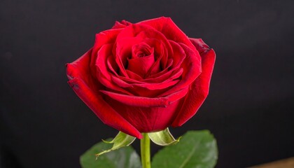 Vibrant red rose close-up