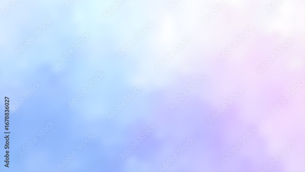 Poster a vibrant sky-blue background with soft bokeh, creating a shimmering and colorful abstract design