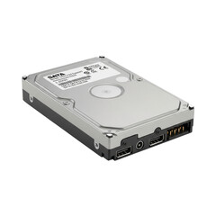 Obraz premium Sata internal hard drive on transparent background showing ports and details