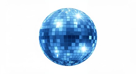 Blue disco ball graphic image