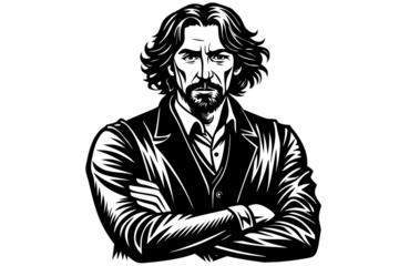 Engraved Man Portrait Art