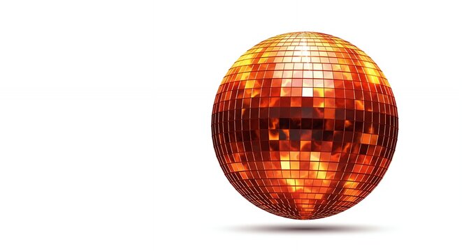 Orange disco ball party decoration