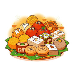 Plate of Sweets and Snacks