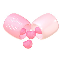 pink and white hearts