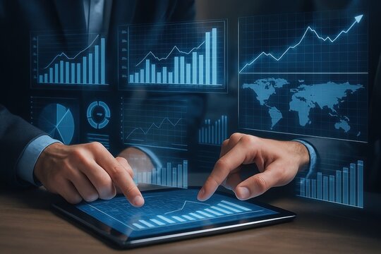 Digital analytics growth visualization