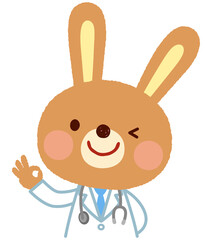 ウサギのお医者さん　オッケー　グッド