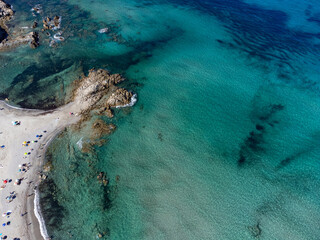 Aerial view of Rena Majore beach