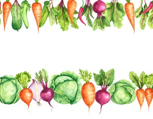 Watercolor vegetable border (1)