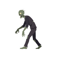 Single Zombie Walking Illustration.