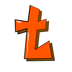 Fototapeta premium Font and Numbers cartoon