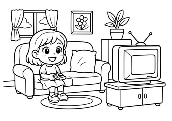 Weekend Activities Coloring Pages for Kids | Fun Daily Life Art Activities, At-Home Crafts & Printable Coloring Worksheets for Kindergarten