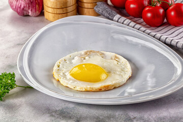 Roasted one egg for breakfast
