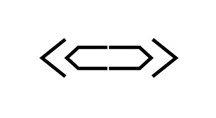 Abstract geometric symmetrical design black and white hexagon arrows