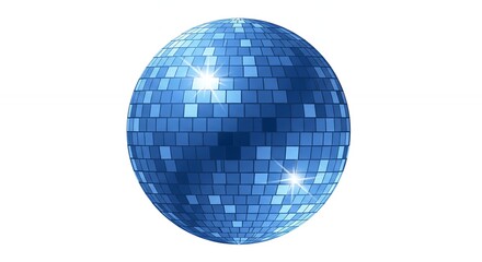 Blue disco ball image for party design