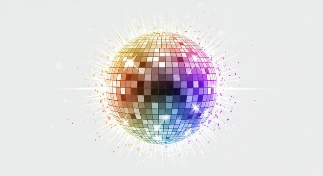 Colorful disco ball graphic design