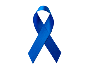 Cinta de concientización simple azul, sobre fondo blanco neutro