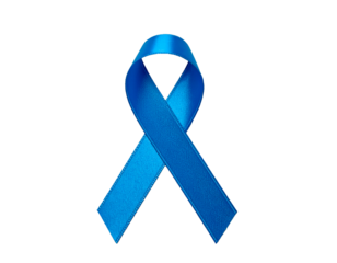 Cinta de concientización simple azul, sobre fondo blanco neutro